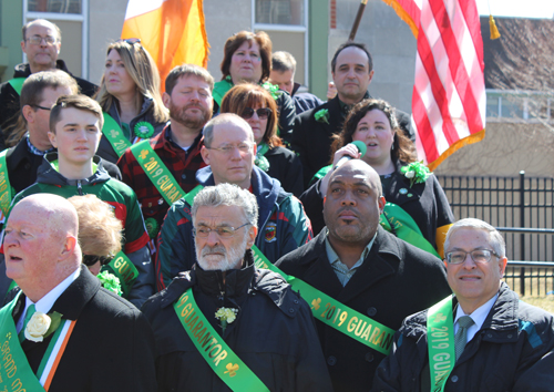 St Patrick's Day Parade kickoff from the Cosgrove steps